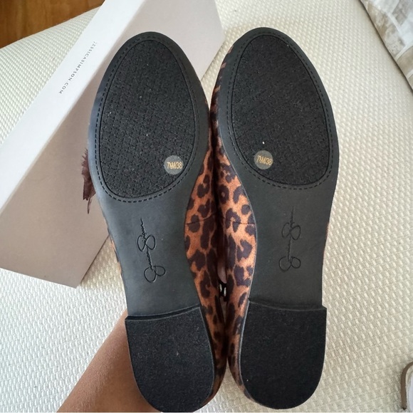 JESSICA SIMPSON Bingley Lace Up safari leopard animal print Flats size 7.5 NWT - Picture 8 of 10